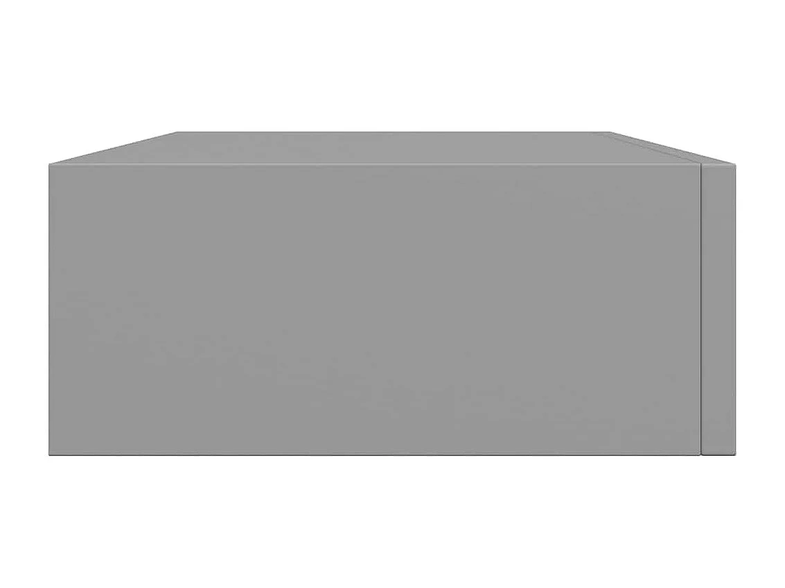 Étagères à tiroirs murales 2 pcs gris 40x23,5x10 cm MDF