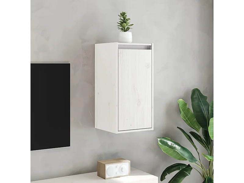 Armoires murales 2 pcs Blanc 30x30x60 cm Bois de pin massif