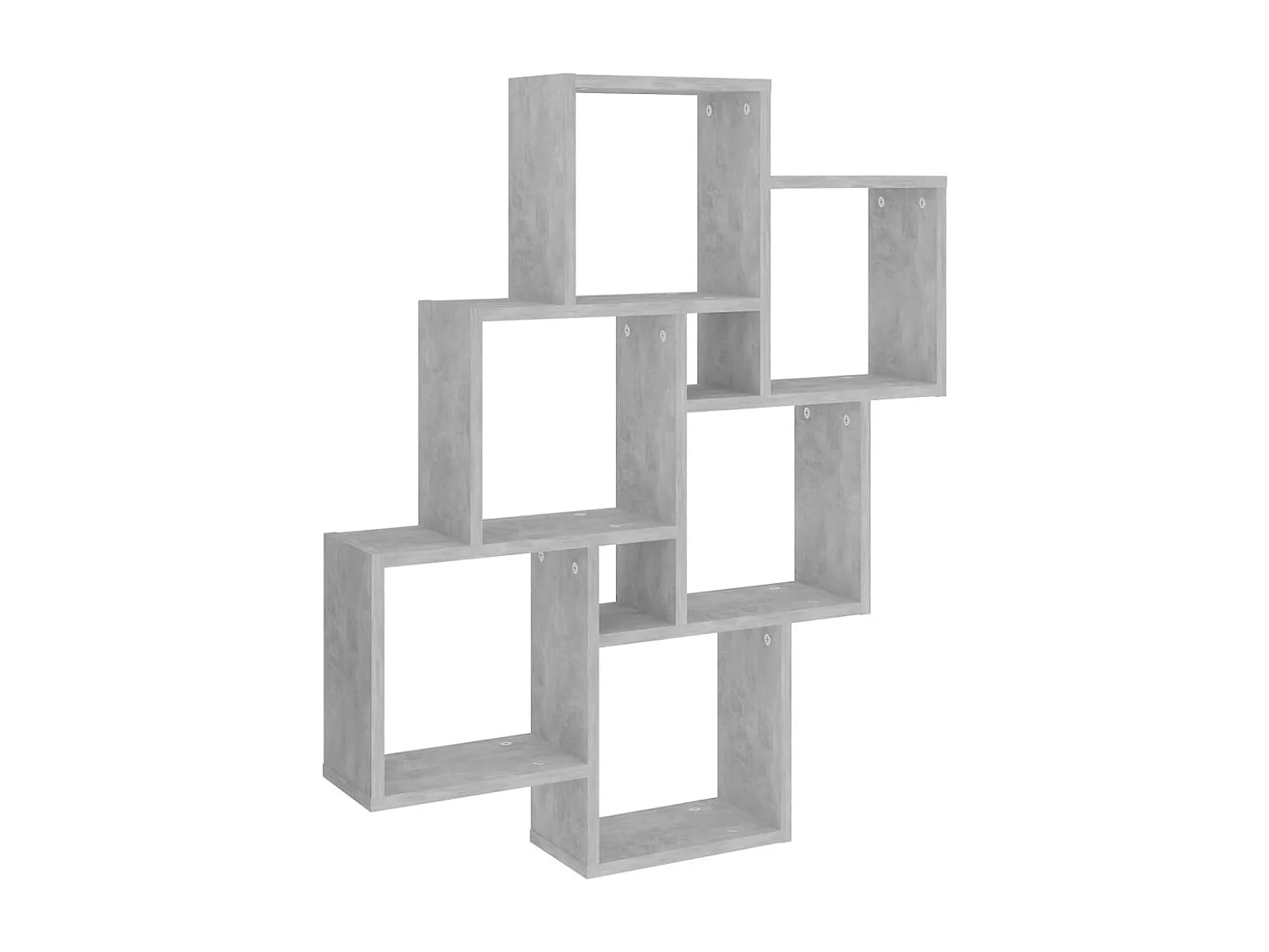 Betongrijze kubuswandplank 78x15x93 cm bewerkt hout