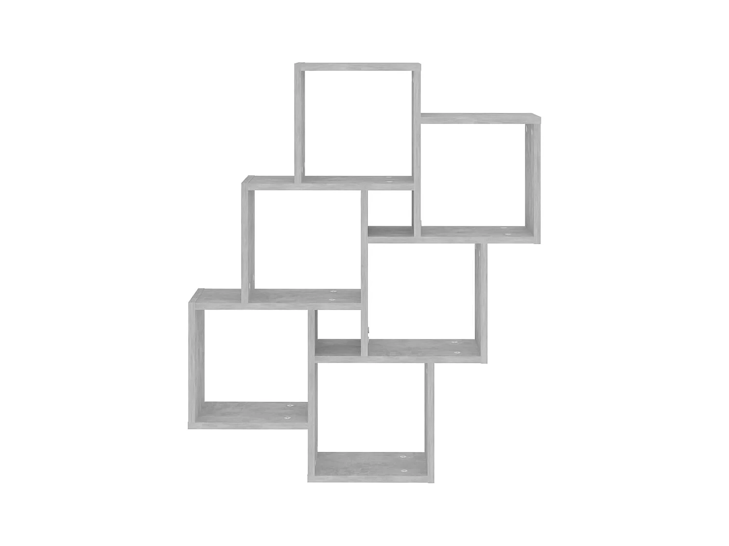 Betongrijze kubuswandplank 78x15x93 cm bewerkt hout