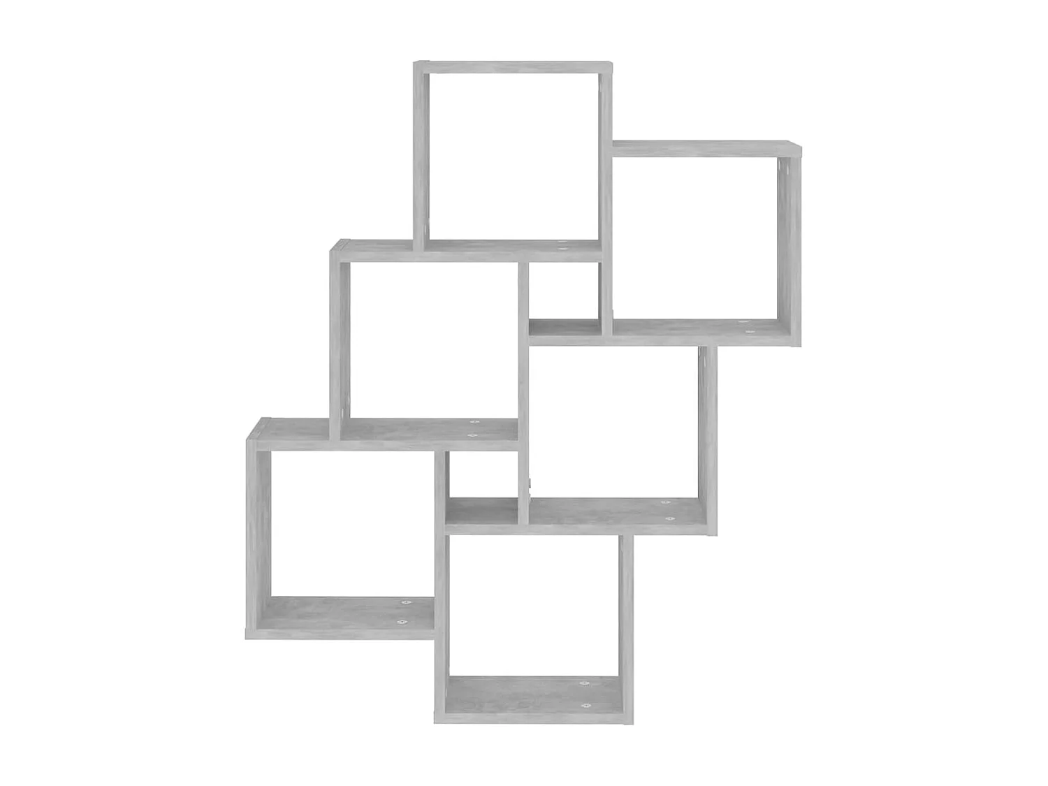 Étagère murale cube Gris béton 78x15x93 cm Bois d’ingénierie