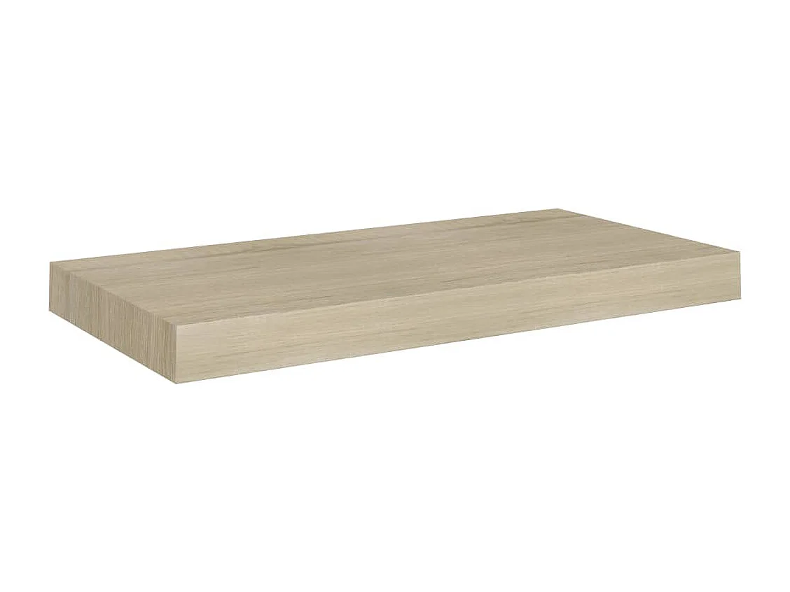 Estantes de pared flotantes 2 piezas roble 50x23x3,8 cm MDF