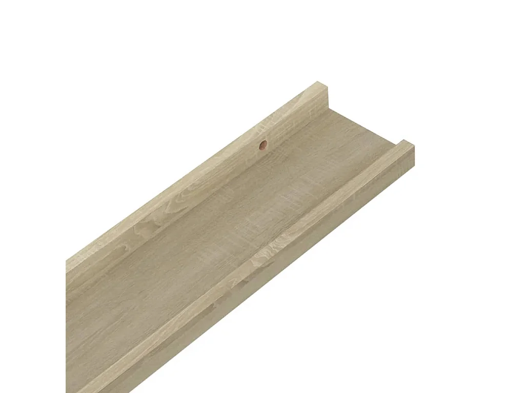 Étagères murales 2 pcs chêne sonoma 80x9x3 cm