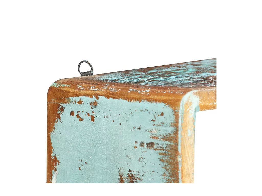 3-delige kubusplankenset, massief gerecycled hout