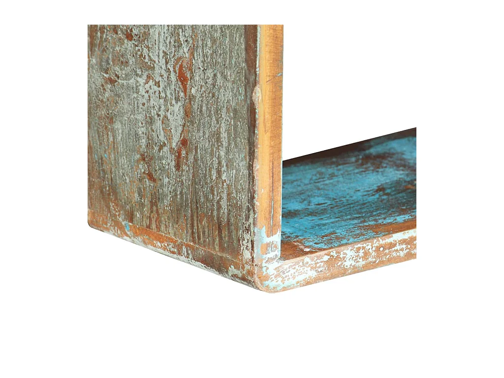 3-delige kubusplankenset, massief gerecycled hout