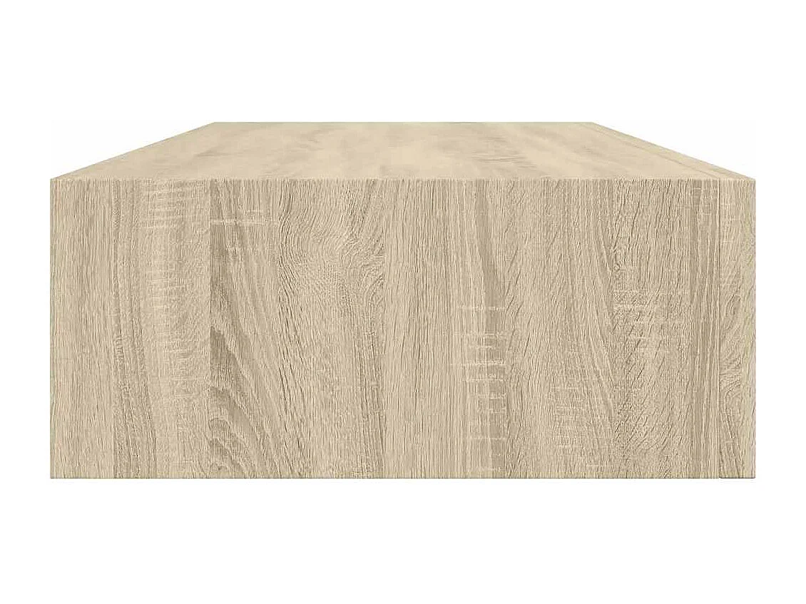 Étagères à tiroirs murales 2 pcs chêne 60x23,5x10 cm MDF