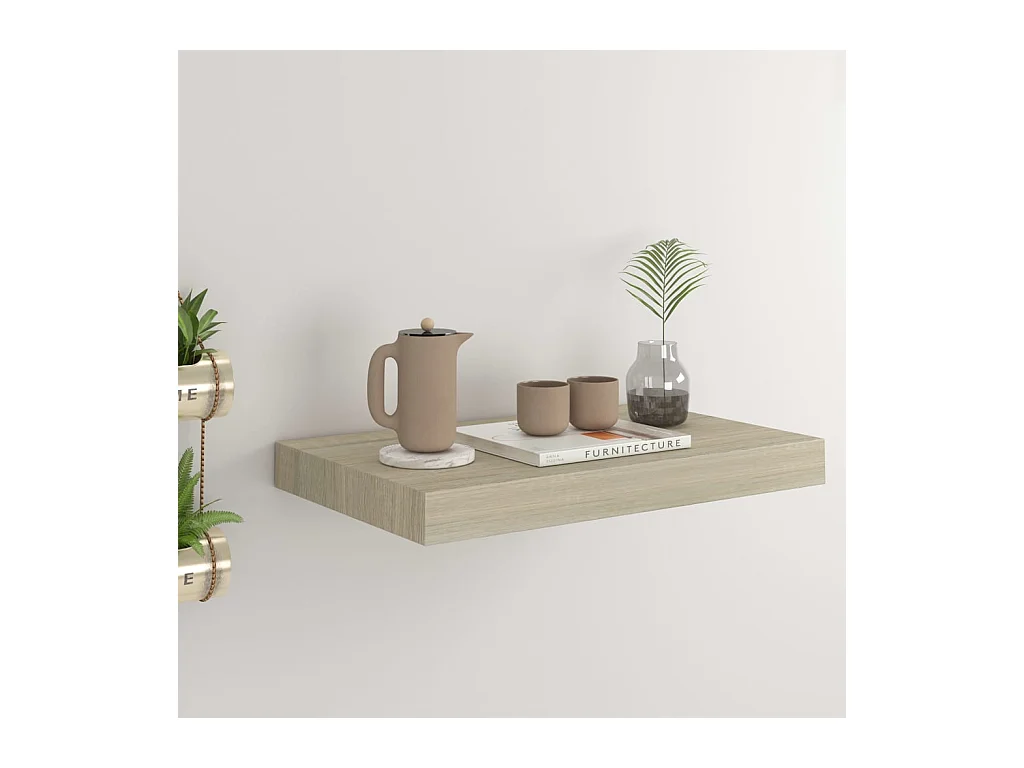 Étagère murale flottante chêne 40x23x3,8 cm MDF