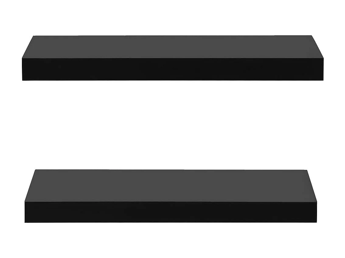 Étagères murales flottantes 2 pcs Noir 40x20x3,8 cm