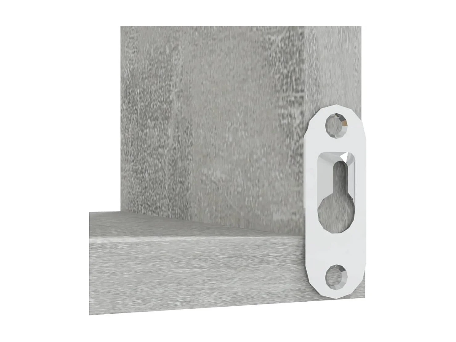 Estante de pared esquinero de hormigón gris 40x40x50 cm Madera de ingeniería