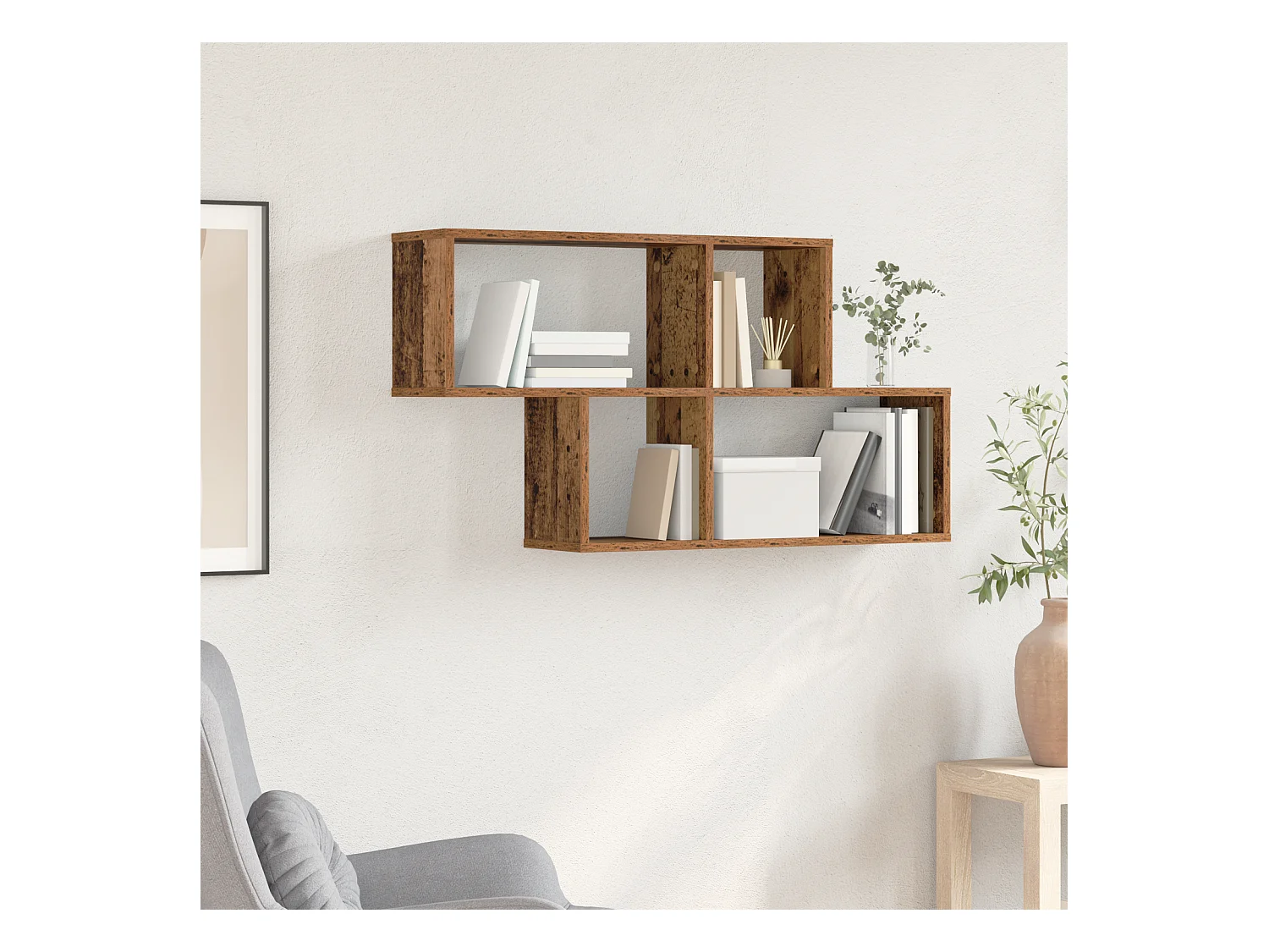 Étagère murale Bois Ancien 100x20x53 cm Bois Aggloméré
