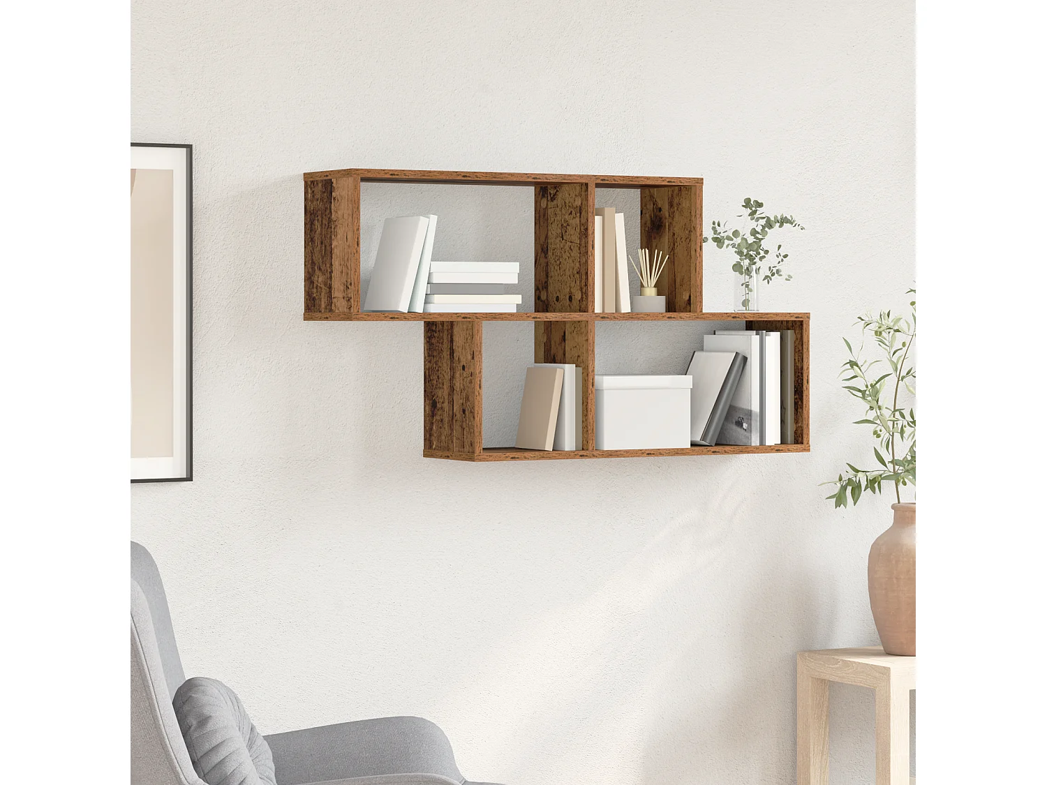 Étagère murale Bois Ancien 100x20x53 cm Bois Aggloméré