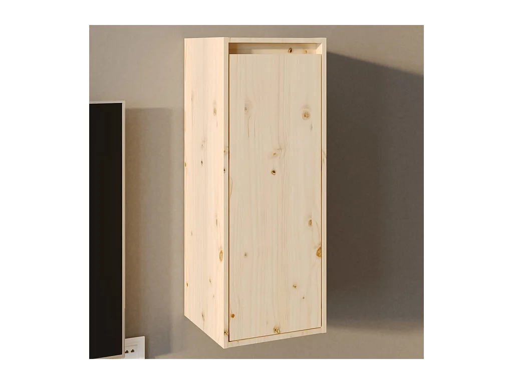 Wandkast 30x30x80 cm Massief grenenhout