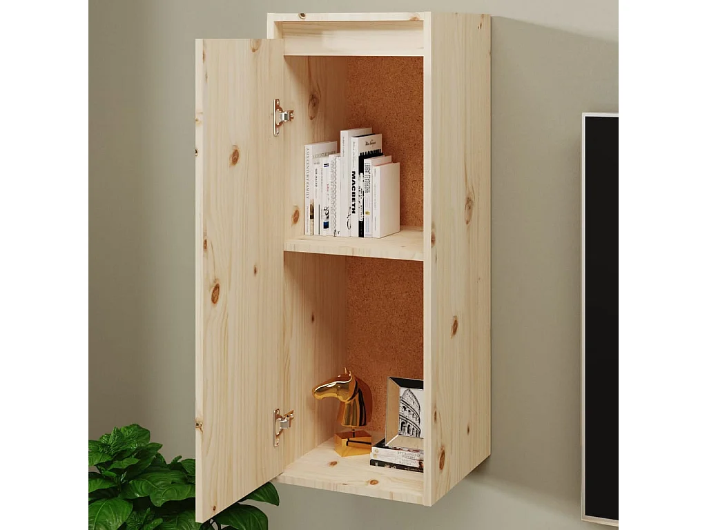 Wandkast 30x30x80 cm Massief grenenhout