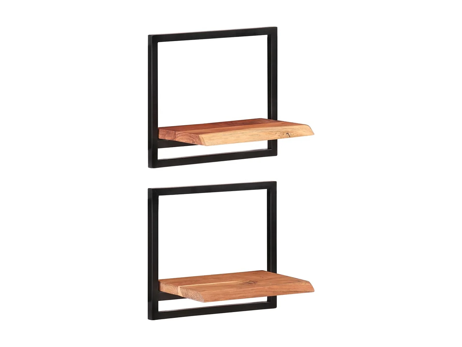 Wandplanken 2 stuks 40x24x35 cm Acaciahout en staal