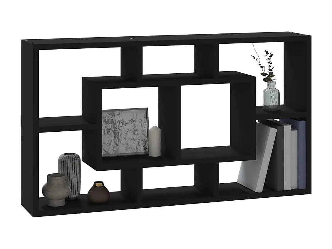 Étagère murale 8 compartiments Noir