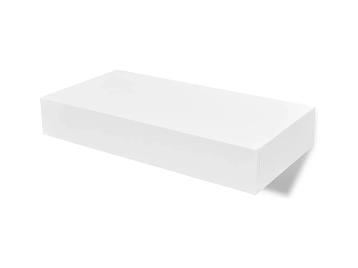 Mensole da parete con cassetti 2 pz Bianco 48 cm