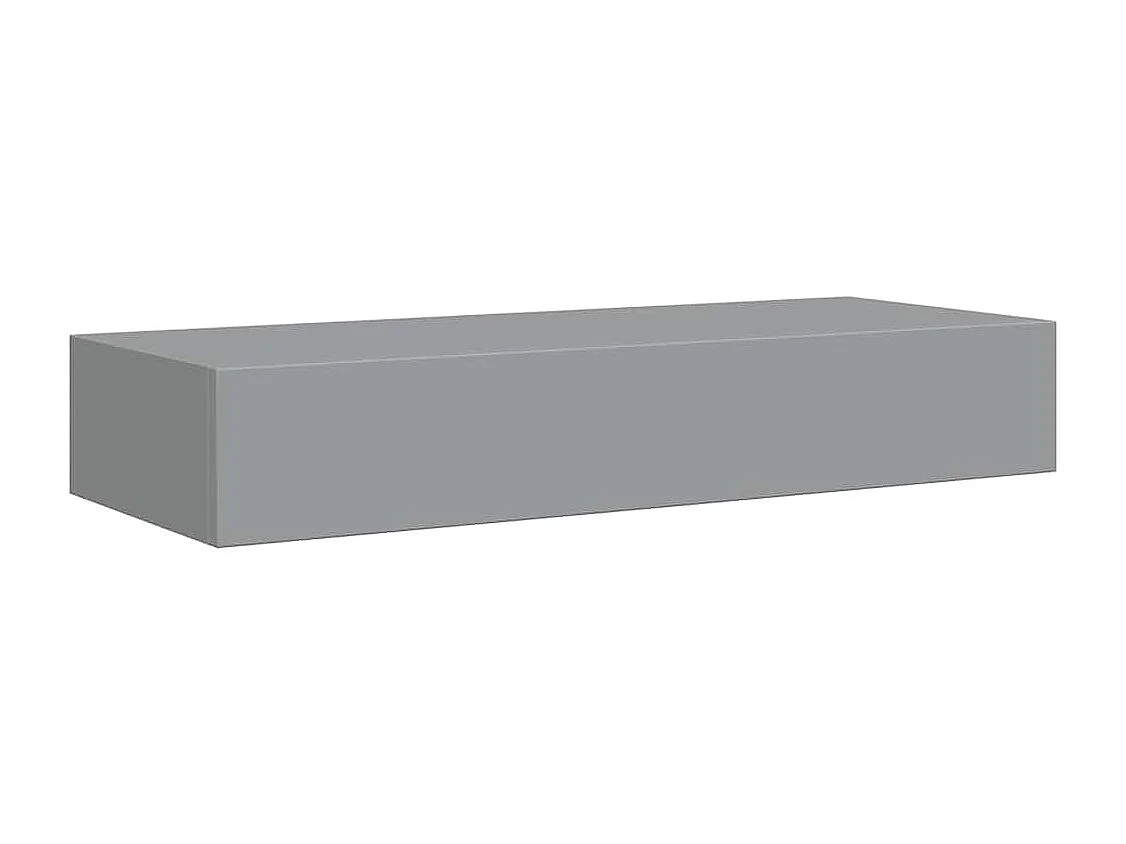 Étagère à tiroir murale Gris 60x23,5x10 cm MDF