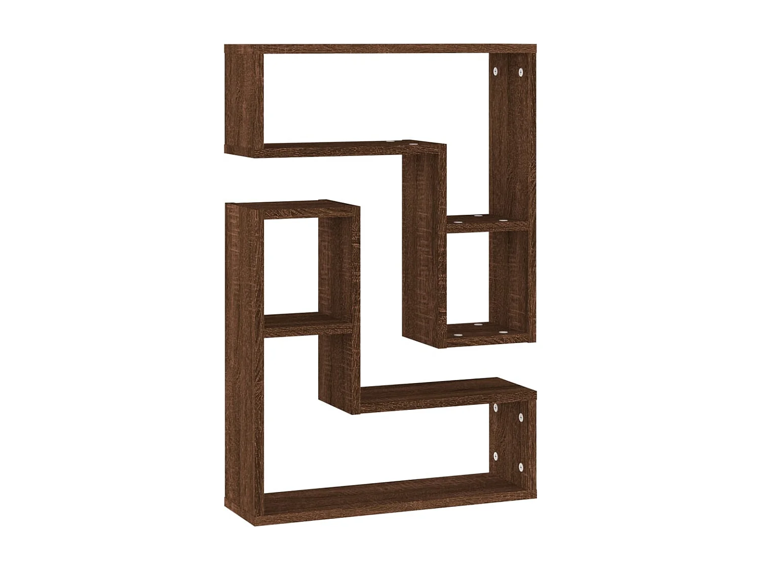 Mensole da parete 2 pz Rovere marrone 50x15x50 cm Legno composito