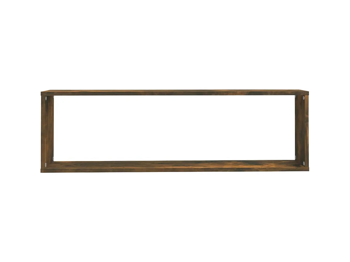 Étagères murales cubiques 2 pcs Chêne fumé 100x15x30 cm