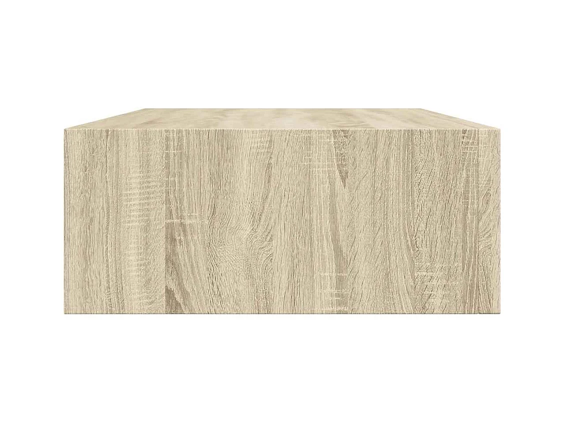 Étagères à tiroirs murales 2 pcs chêne 40x23,5x10 cm MDF
