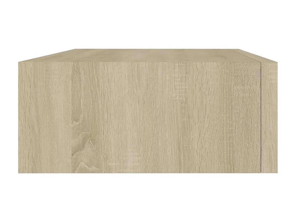Étagères à tiroirs murales 2 pcs chêne 40x23,5x10 cm MDF