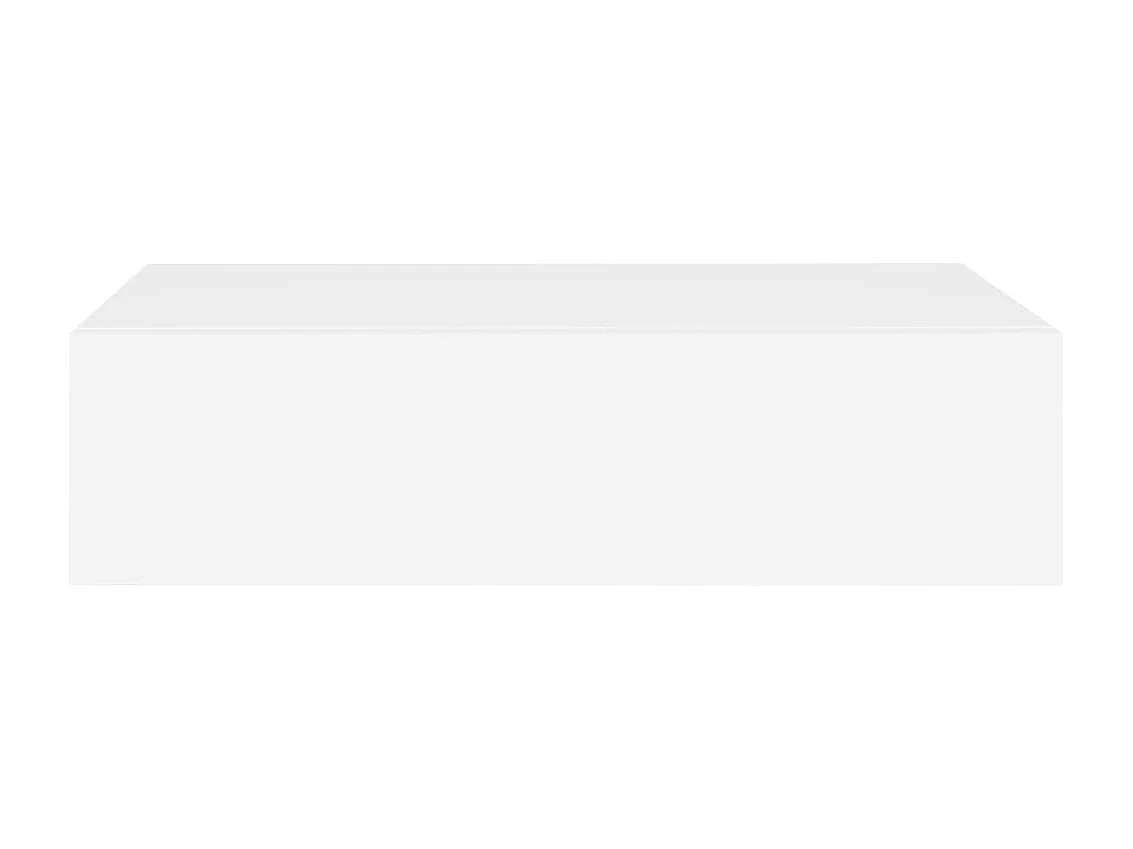 Étagères à tiroirs murales 2 pcs Blanc 40x23,5x10 cm MDF