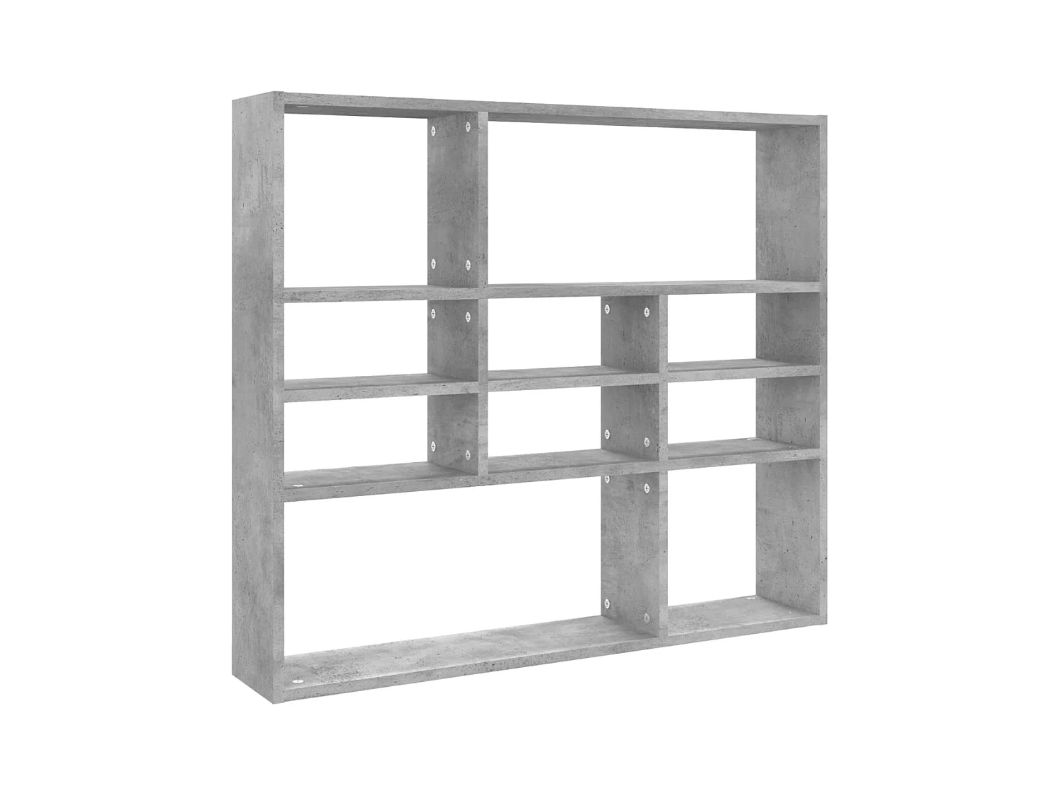 Étagère murale Gris béton 90x16x78 cm Bois d’ingénierie