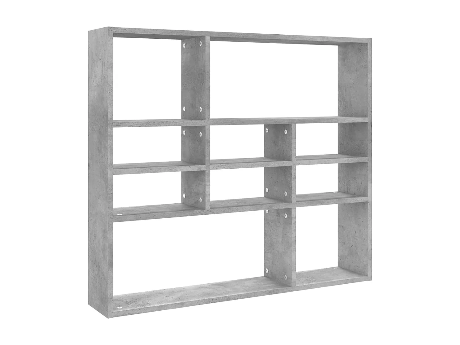 Étagère murale Gris béton 90x16x78 cm Bois d’ingénierie