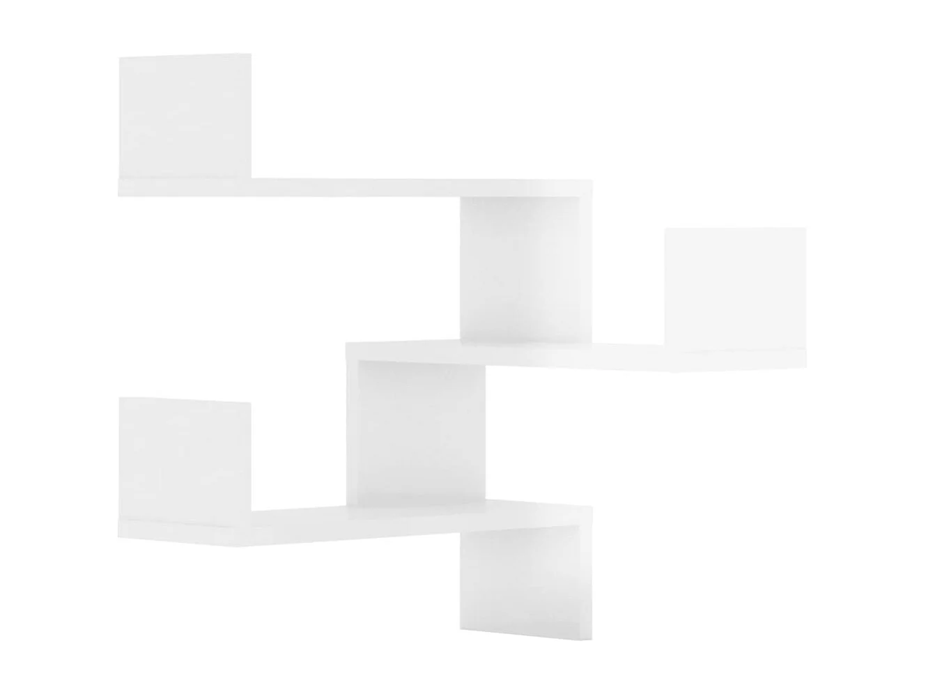 Étagères murales d'angle 2 pcs Blanc brillant Bois d’ingénierie