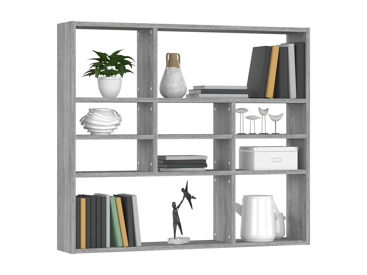 Mensola da parete Sonoma grigia 90x16x78 cm in legno ingegnerizzato