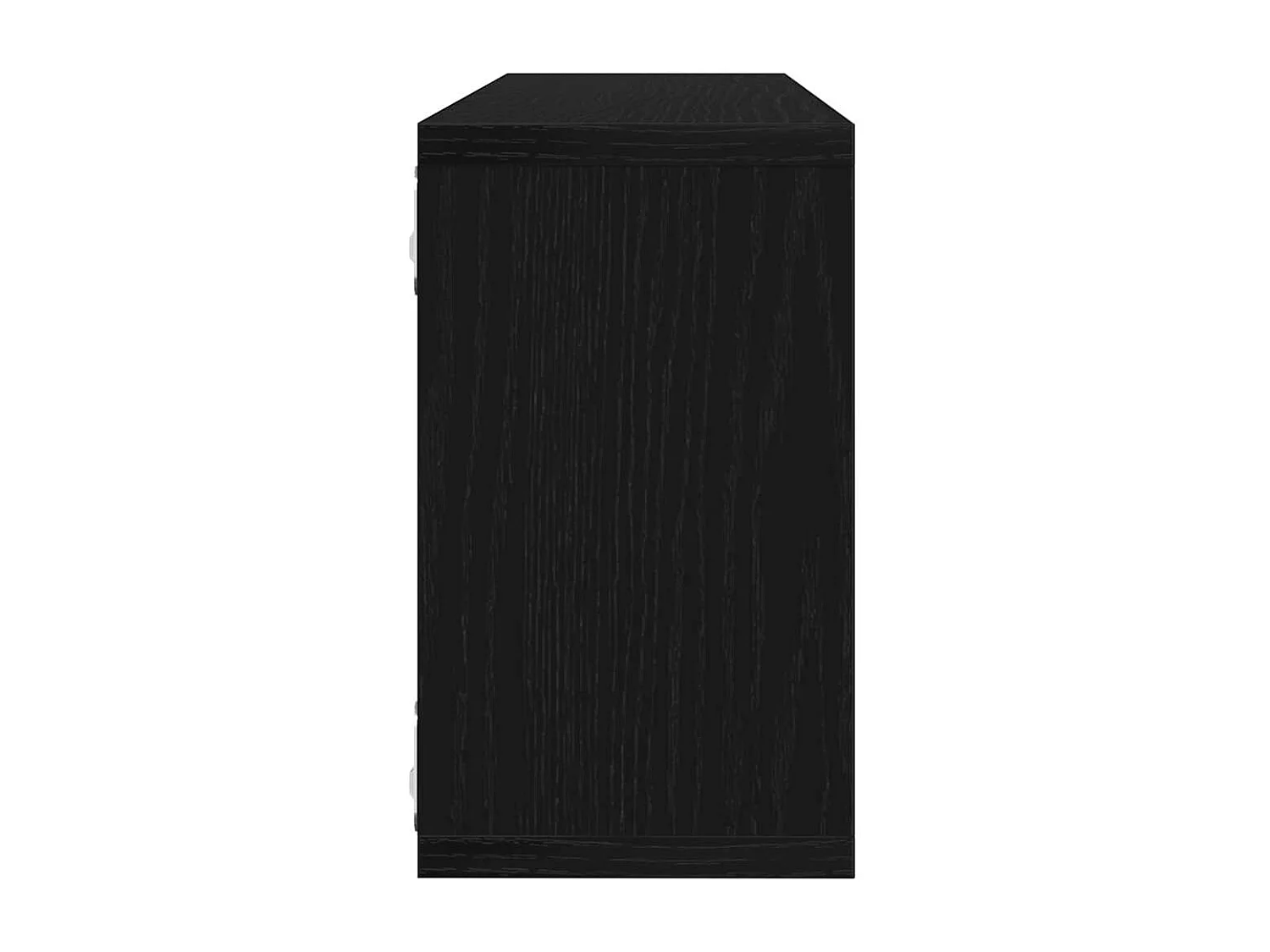4-delige wandplanken Zwarte Eiken 80x15x26 cm Bewerkt hout