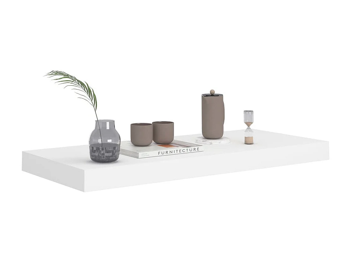 Étagère murale flottante blanc 60x23,5x3,8 cm MDF