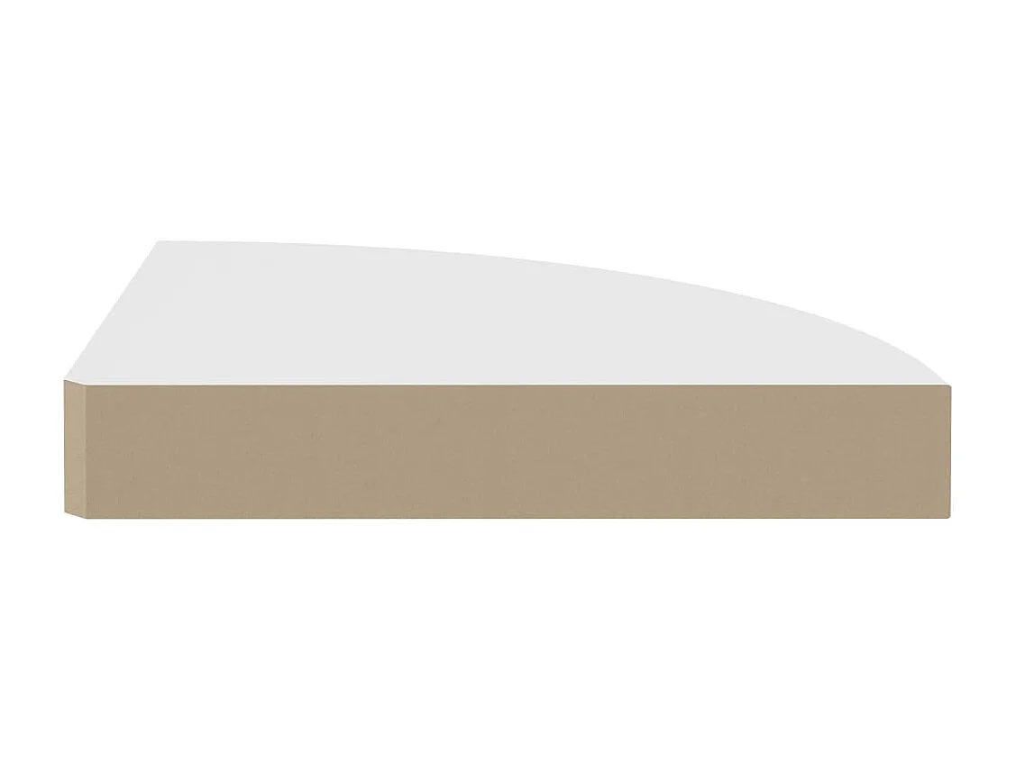 Étagère d'angle flottante blanc 25x25x3,8 cm MDF