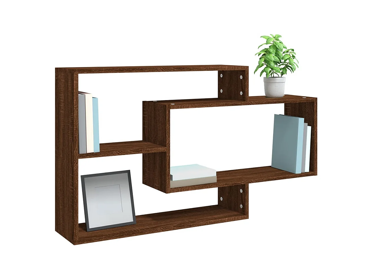 Étagère murale Chêne marron 104x20x58,5 cm Bois d'ingénierie