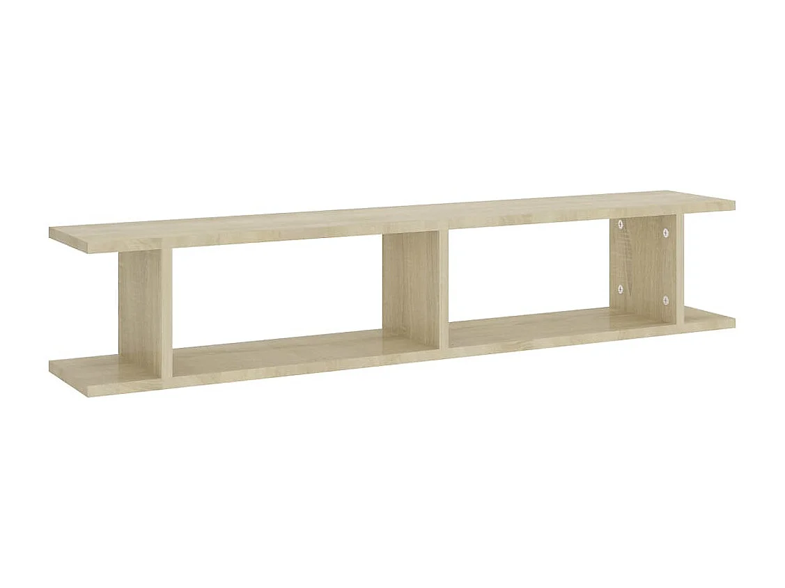 Estantes de pared 2 piezas roble Sonoma 105x18x20cm madera de ingeniería