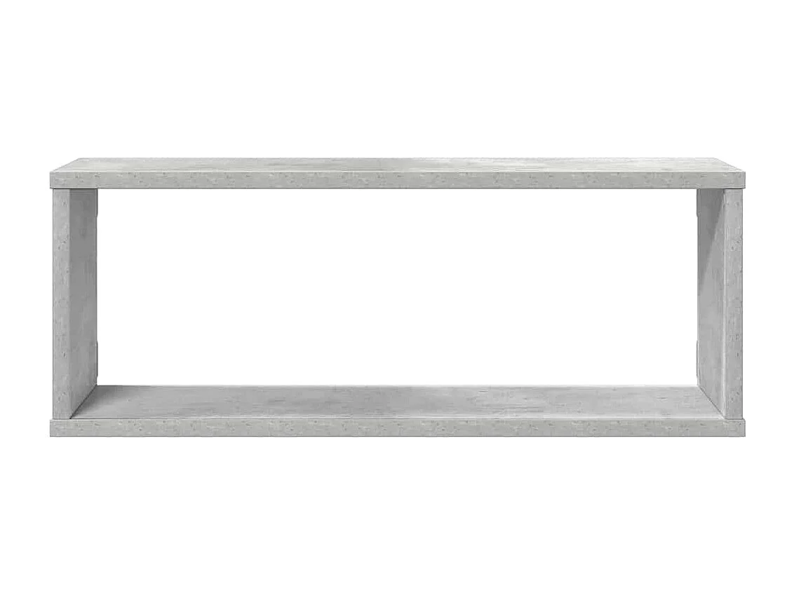 Mensole da parete a cubo 4 pezzi in legno ingegnerizzato grigio cemento