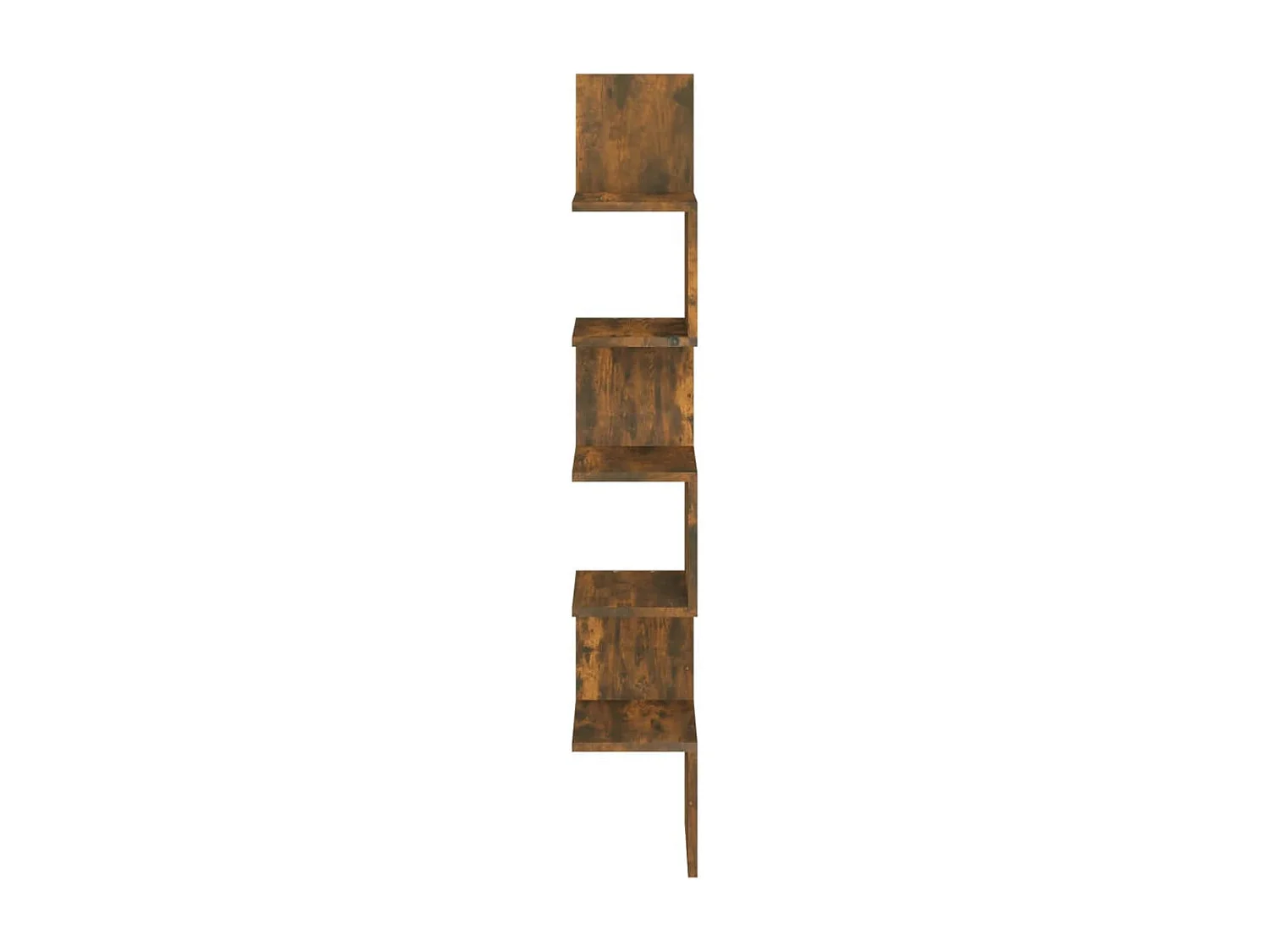 Étagère d'angle murale Chêne fumé 20x20x127,5cm Bois ingénierie