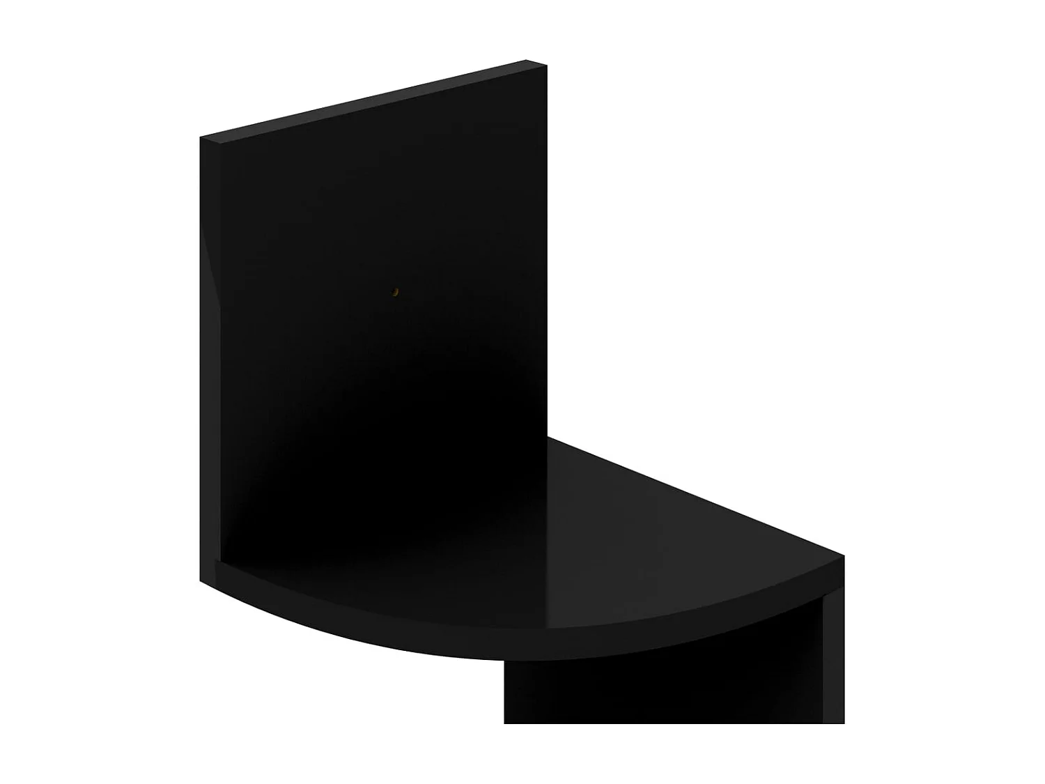 Étagère d'angle murale noir brillant 19x19x123 cm