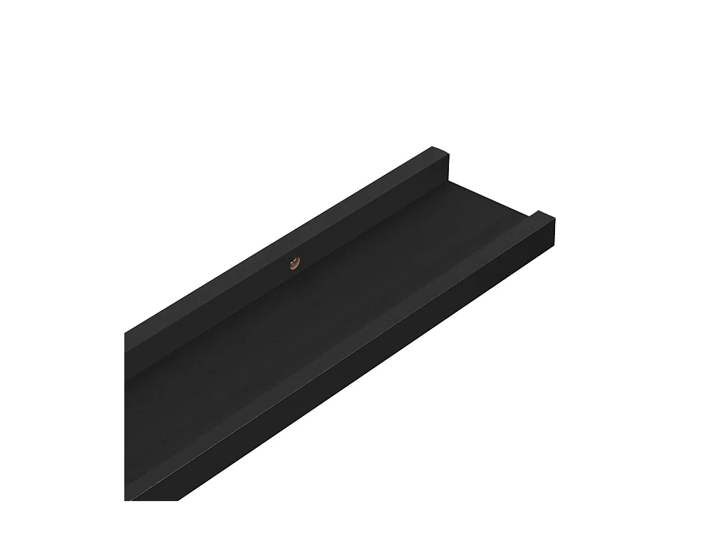 Étagères murales 2 pcs Noir 115x9x3 cm