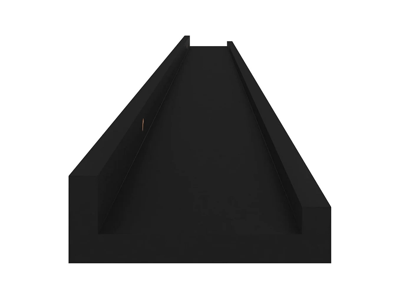 Étagères murales 2 pcs Noir 115x9x3 cm