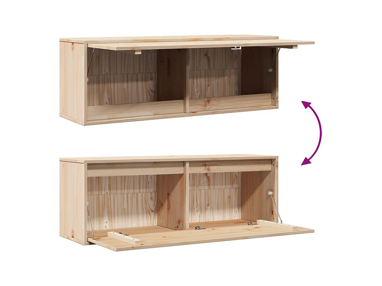 Armoire murale 100x30x35 cm Bois de pin massif