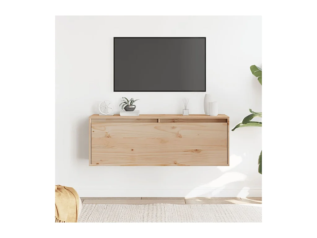 Wandkast 100x30x35 cm Massief grenenhout