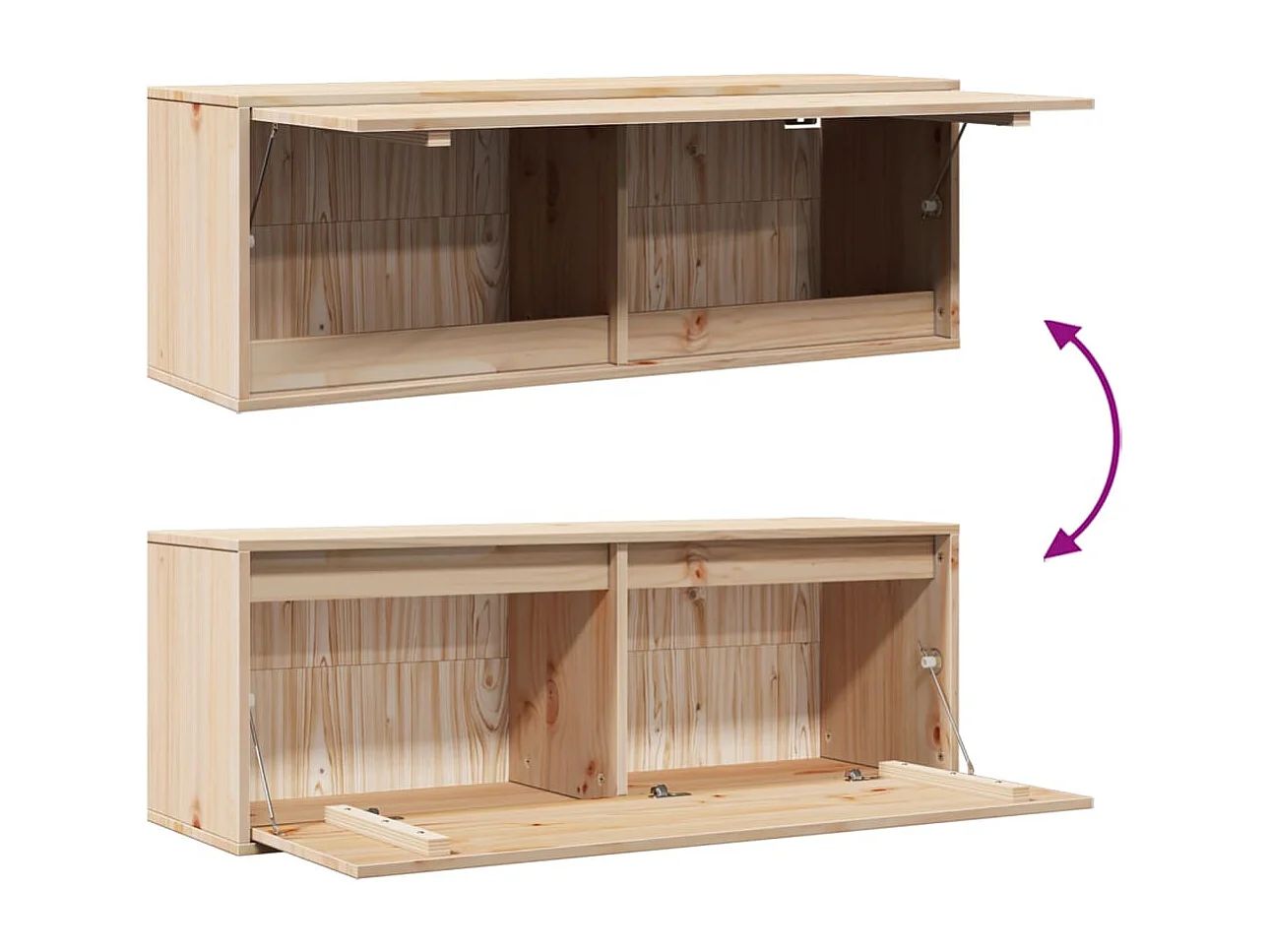 Armoire murale 100x30x35 cm Bois de pin massif