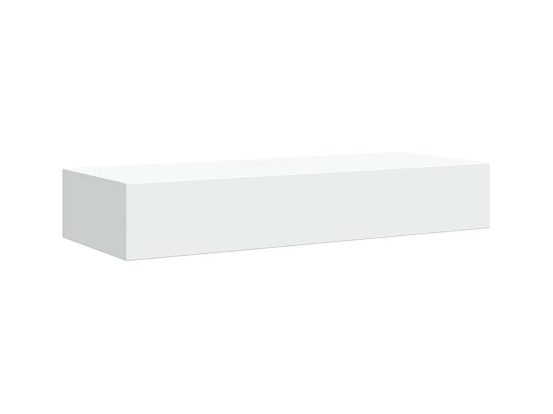 Mensola a cassetto da parete Bianco 60x23,5x10 cm MDF