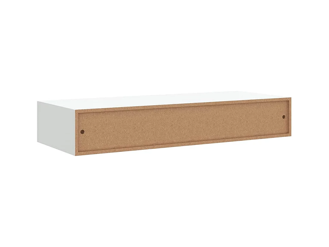 Mensola a cassetto da parete Bianco 60x23,5x10 cm MDF