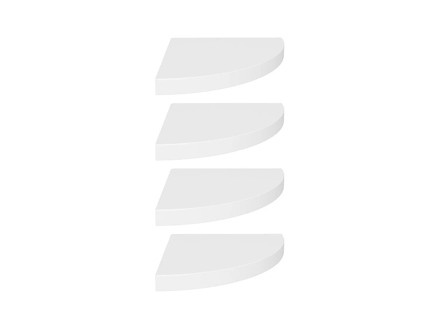 Schwebende Eckregale 4 Stk. Weiß 35x35x3,8 cm MDF