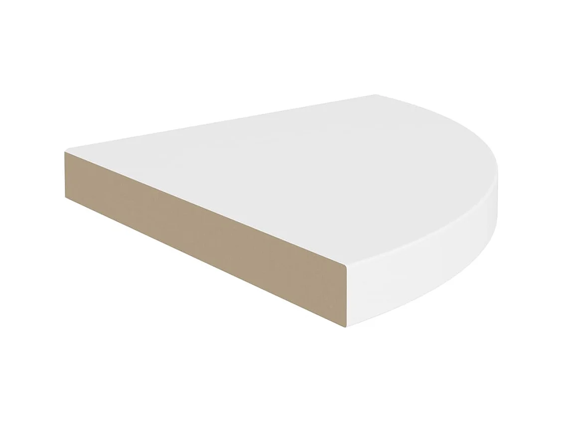 Schwebende Eckregale 4 Stk. Weiß 35x35x3,8 cm MDF