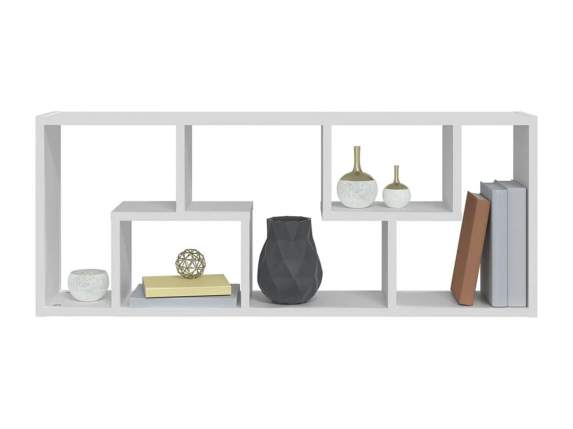 Étagère murale Blanc 36x16x90 cm Bois d'ingénierie