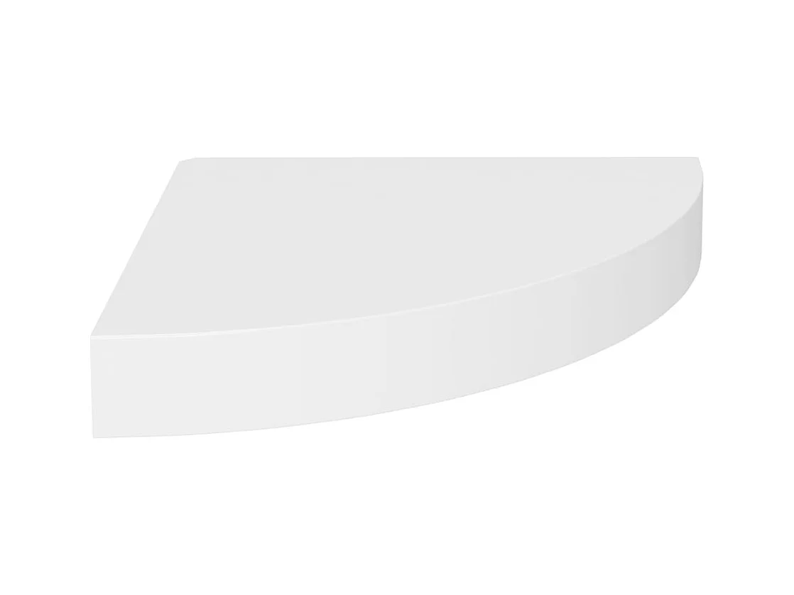 Mensole angolari sospese 4 pezzi Bianco 25x25x3,8 cm MDF