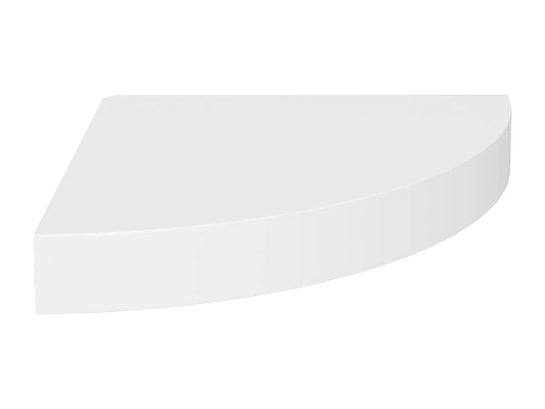 Étagères d'angle flottantes 4 pcs blanc 25x25x3,8 cm MDF